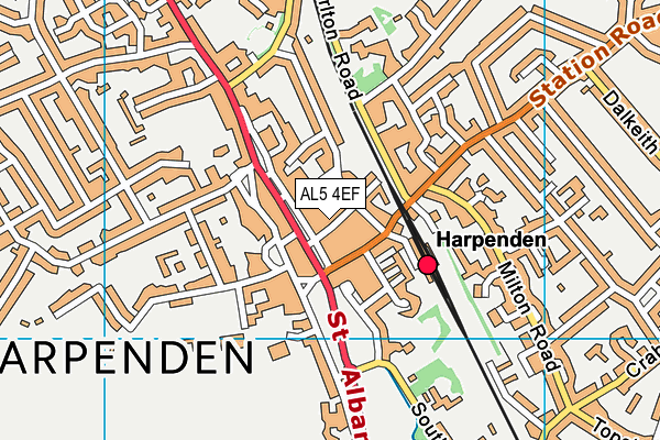 AL5 4EF map - OS VectorMap District (Ordnance Survey)