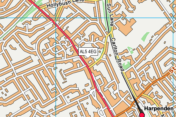 AL5 4EG map - OS VectorMap District (Ordnance Survey)