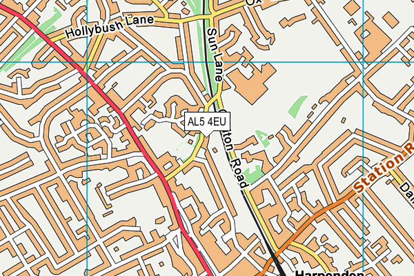 AL5 4EU map - OS VectorMap District (Ordnance Survey)