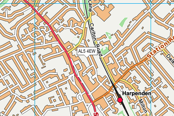 AL5 4EW map - OS VectorMap District (Ordnance Survey)