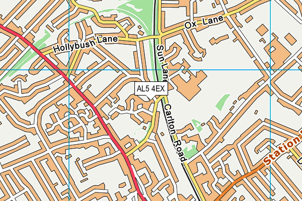 AL5 4EX map - OS VectorMap District (Ordnance Survey)