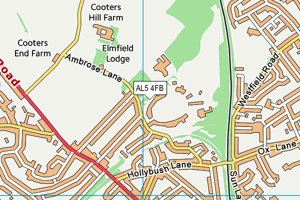 AL5 4FB map - OS VectorMap District (Ordnance Survey)