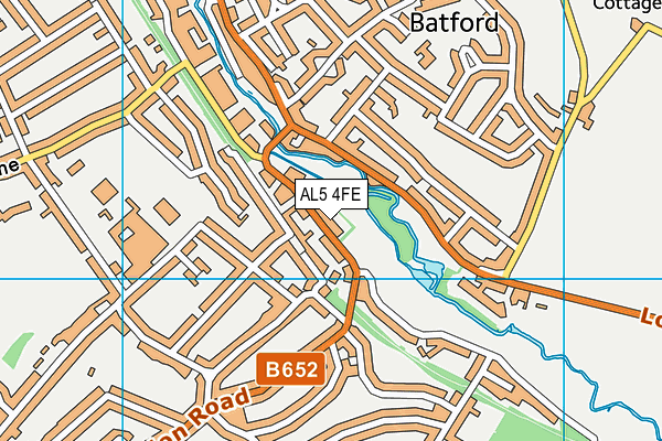 AL5 4FE map - OS VectorMap District (Ordnance Survey)
