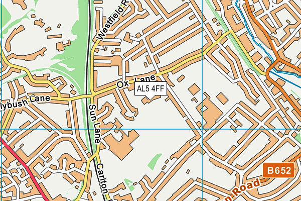 AL5 4FF map - OS VectorMap District (Ordnance Survey)