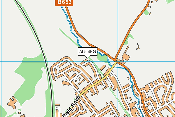 AL5 4FG map - OS VectorMap District (Ordnance Survey)