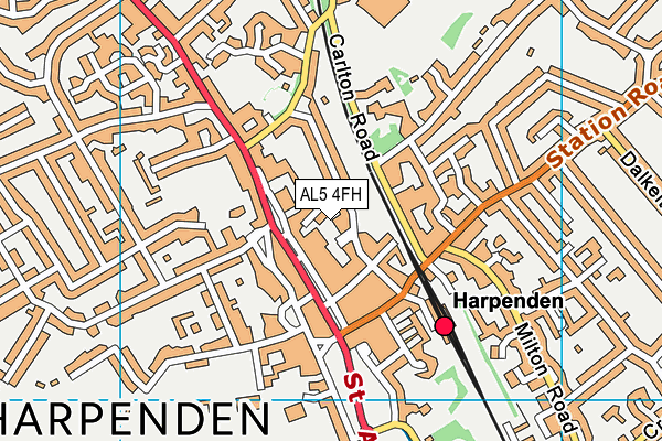 AL5 4FH map - OS VectorMap District (Ordnance Survey)