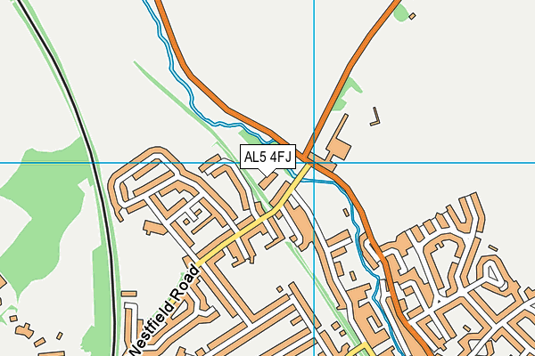 AL5 4FJ map - OS VectorMap District (Ordnance Survey)