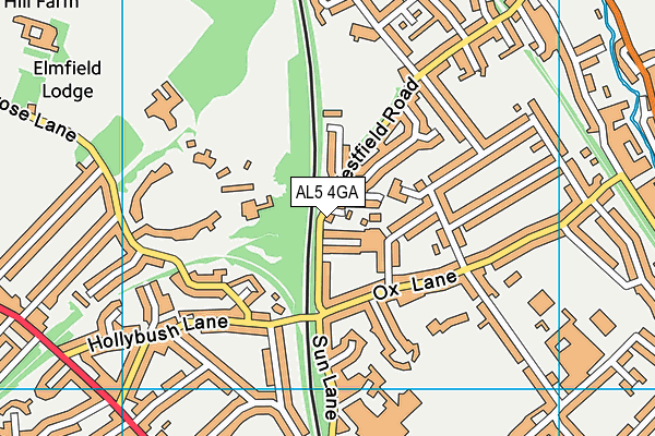 AL5 4GA map - OS VectorMap District (Ordnance Survey)