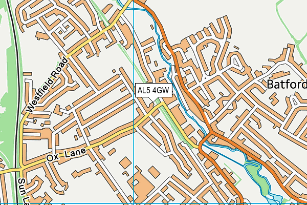 AL5 4GW map - OS VectorMap District (Ordnance Survey)