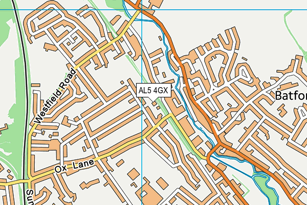 AL5 4GX map - OS VectorMap District (Ordnance Survey)