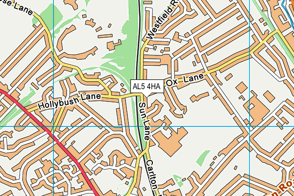AL5 4HA map - OS VectorMap District (Ordnance Survey)