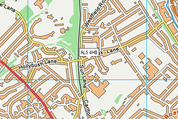 AL5 4HB map - OS VectorMap District (Ordnance Survey)