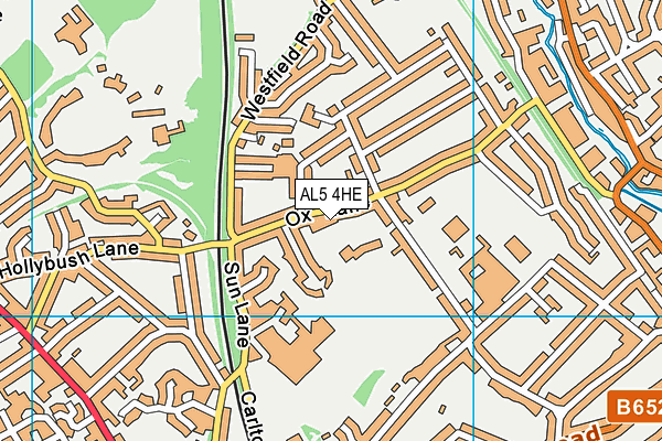 AL5 4HE map - OS VectorMap District (Ordnance Survey)