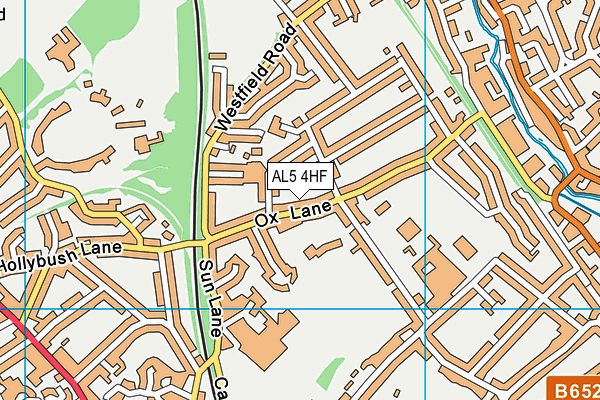 AL5 4HF map - OS VectorMap District (Ordnance Survey)