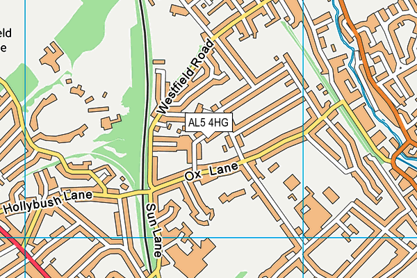 AL5 4HG map - OS VectorMap District (Ordnance Survey)