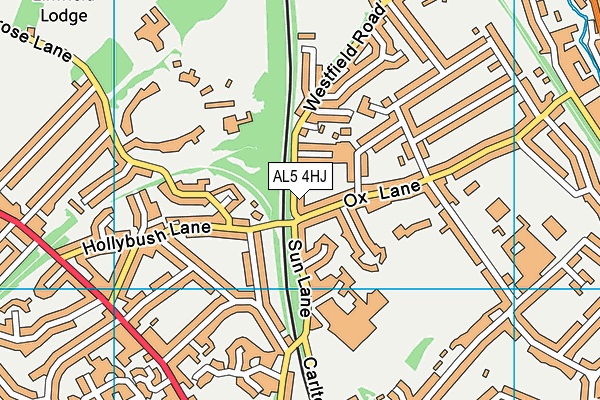 AL5 4HJ map - OS VectorMap District (Ordnance Survey)