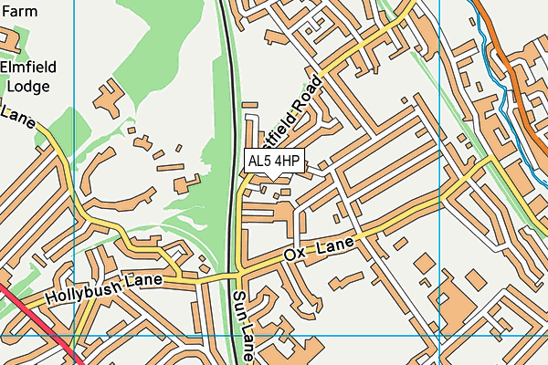 AL5 4HP map - OS VectorMap District (Ordnance Survey)