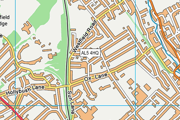 AL5 4HQ map - OS VectorMap District (Ordnance Survey)