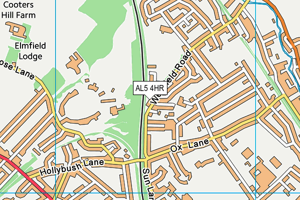 AL5 4HR map - OS VectorMap District (Ordnance Survey)