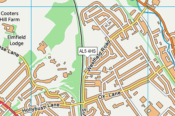 AL5 4HS map - OS VectorMap District (Ordnance Survey)