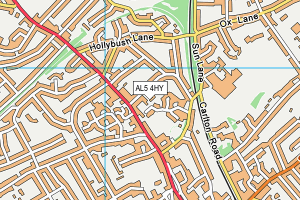AL5 4HY map - OS VectorMap District (Ordnance Survey)