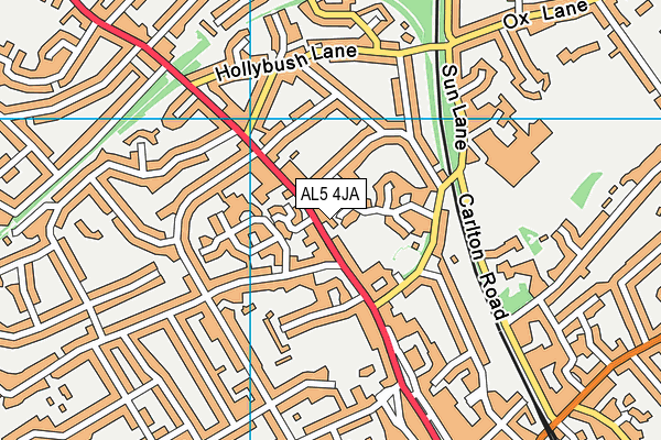 AL5 4JA map - OS VectorMap District (Ordnance Survey)