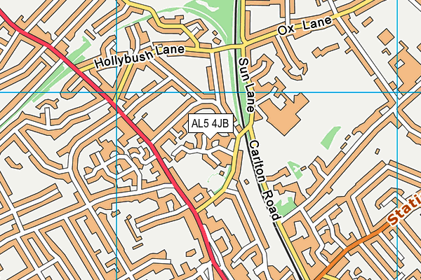 AL5 4JB map - OS VectorMap District (Ordnance Survey)