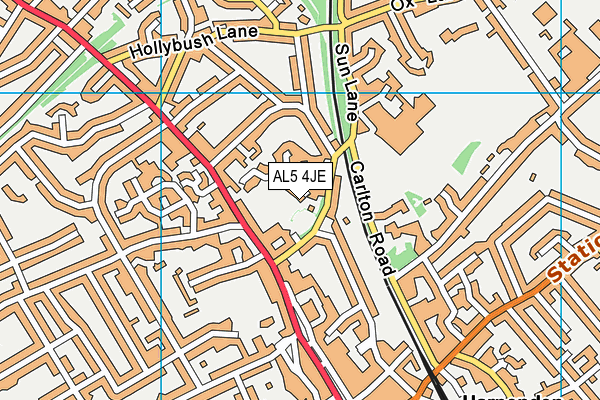 AL5 4JE map - OS VectorMap District (Ordnance Survey)
