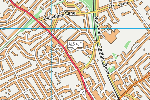 AL5 4JF map - OS VectorMap District (Ordnance Survey)