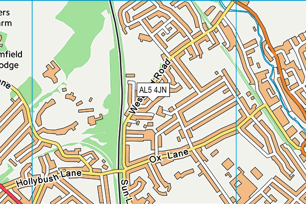 AL5 4JN map - OS VectorMap District (Ordnance Survey)