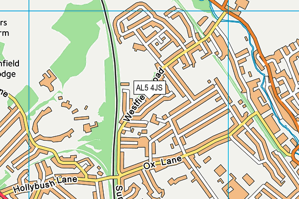 AL5 4JS map - OS VectorMap District (Ordnance Survey)