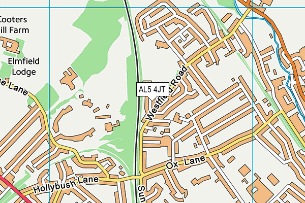 AL5 4JT map - OS VectorMap District (Ordnance Survey)