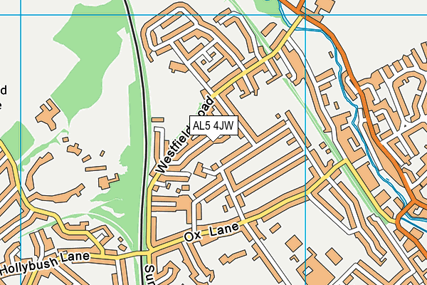 AL5 4JW map - OS VectorMap District (Ordnance Survey)