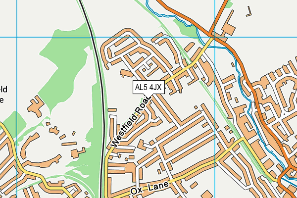 AL5 4JX map - OS VectorMap District (Ordnance Survey)