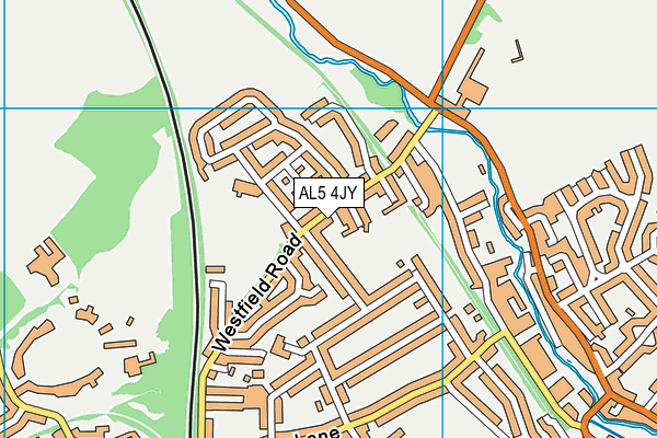 AL5 4JY map - OS VectorMap District (Ordnance Survey)