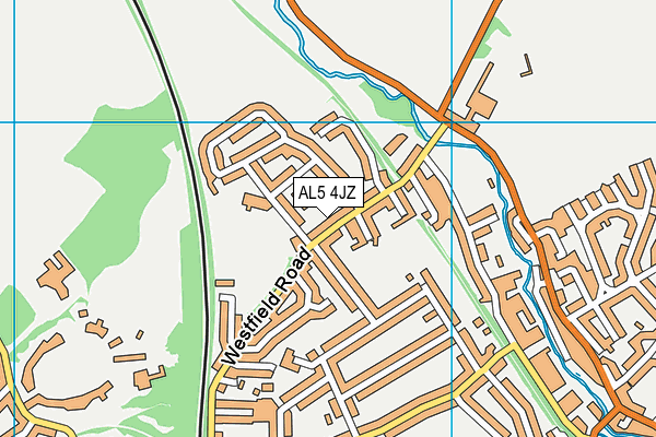AL5 4JZ map - OS VectorMap District (Ordnance Survey)