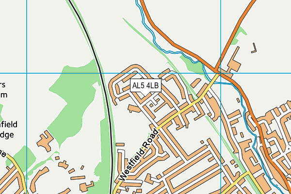 AL5 4LB map - OS VectorMap District (Ordnance Survey)