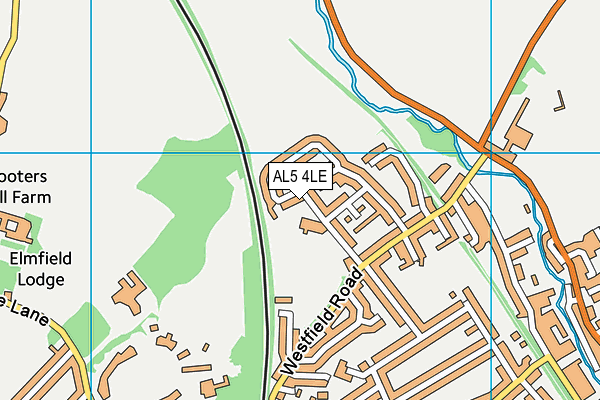 The Lea Primary School and Nursery map (AL5 4LE) - OS VectorMap District (Ordnance Survey)