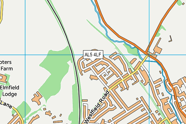AL5 4LF map - OS VectorMap District (Ordnance Survey)