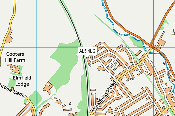 AL5 4LG map - OS VectorMap District (Ordnance Survey)