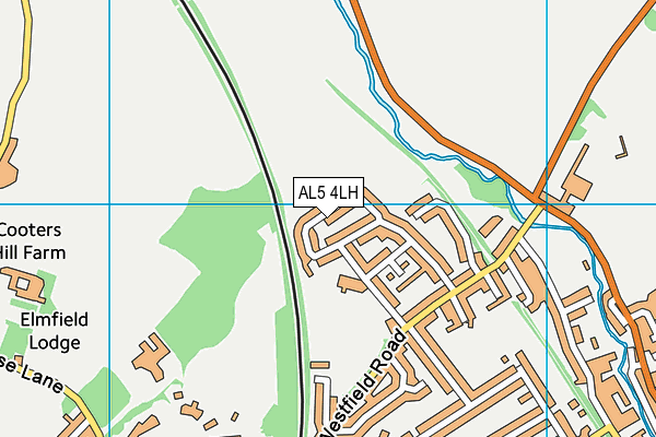 AL5 4LH map - OS VectorMap District (Ordnance Survey)