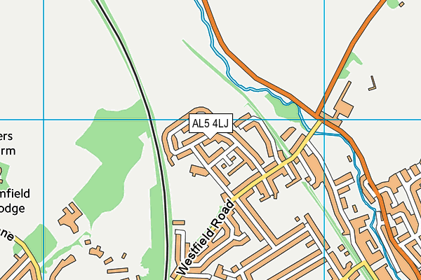 AL5 4LJ map - OS VectorMap District (Ordnance Survey)