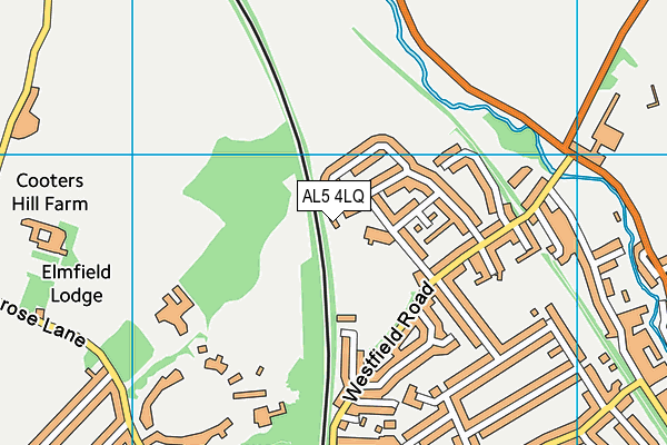 AL5 4LQ map - OS VectorMap District (Ordnance Survey)