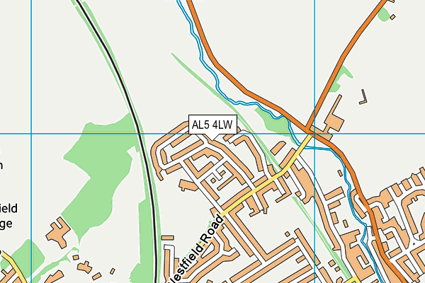 AL5 4LW map - OS VectorMap District (Ordnance Survey)