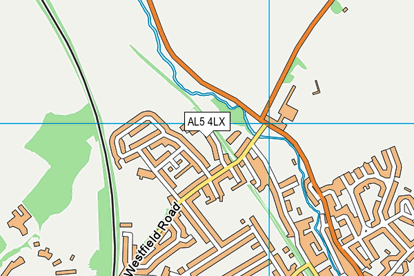 AL5 4LX map - OS VectorMap District (Ordnance Survey)