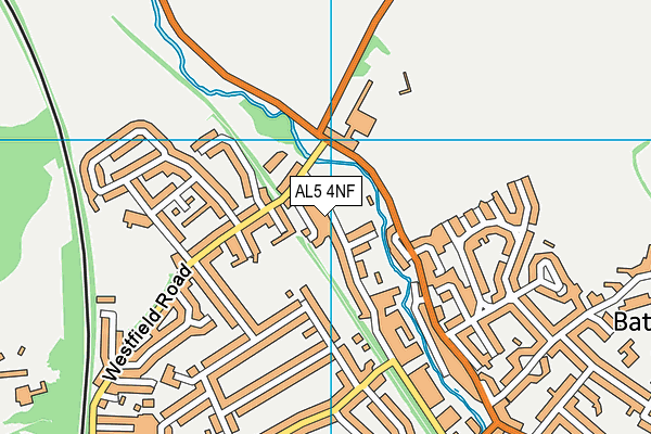 AL5 4NF map - OS VectorMap District (Ordnance Survey)