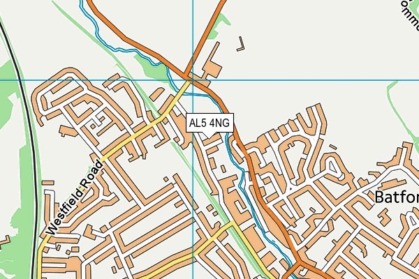 AL5 4NG map - OS VectorMap District (Ordnance Survey)