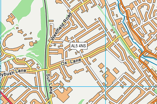 AL5 4NS map - OS VectorMap District (Ordnance Survey)