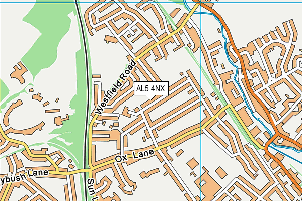 AL5 4NX map - OS VectorMap District (Ordnance Survey)