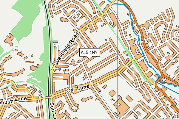 AL5 4NY map - OS VectorMap District (Ordnance Survey)